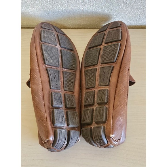 Aldo Driving Moccasins Men Size 13 Brown Slip On Loafers Oxford Casual - Picture 5 of 10